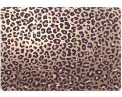 Placemat Panter print ASA - Roze / Brons/ Zwart - Kunststof - 45 x 30 cm - Set van 2 - Placemats - Placemat - Onderzetter - Eten - Tafelen
