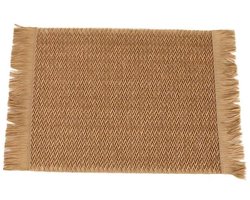 Placemat — Papieren placemat met franjes — Onderzetter — Tafeldecoratie — Hitte-isolerende mat — Onderlegger voor dinerborden — Hittebestendig / Opvouwbaar — Geschikt voor eettafels, feestdecoratie en meer — 45 x 30 cm