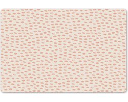 Placemat - Placemats kunststof - 45x30 cm - Roze - Pastel - Meisjes - Kind - Patronen - 1 stuk - Borden onderleggers antislip - Tafel decoratie - Luxe tafelversiering - Tafelmat vinyl - Bord onderlegger - Tafeldecoratie accessoires