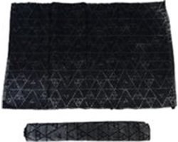 Placemat set met glitters - Zwart / Zilver - Katoen / Polyester - 30 x 45 - 2 Stuks - Eten - Tafelen - Diner - Dineren - Placemats