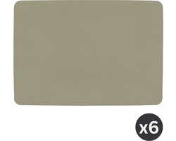 Placemat TOGO, 33x45cm, taupe- set of 6 in giftbox