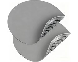 Placemats (2 stuks) - Antislip, warmte-isolerende siliconenmat - Tafelbeschermer - Geschikt voor kookgerei, borden en kommen - Diameter 30 cm - Grijs