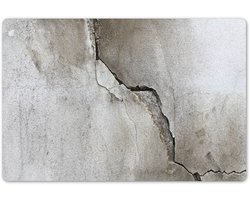 Placemats 45x30 cm - Placemat kunststof - 1 stuk - Beton - Industrieel - Grijs - Borden onderleggers - Decoratie voor op tafel - Keuken tafeldecoratie accessoires - Vinyl onderlegger - Tafelversiering