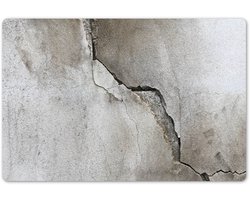 Placemats 45x30 cm - Placemat kunststof - 1 stuk - Beton - Industrieel - Grijs - Borden onderleggers - Decoratie voor op tafel - Keuken tafeldecoratie accessoires - Vinyl onderlegger - Tafelversiering