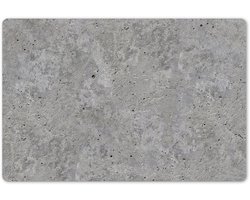 Placemats 45x30 cm - Placemat kunststof - 1 stuk - Beton - Leisteen - Grijs - Betonstructuur - Borden onderleggers - Decoratie voor op tafel - Keuken tafeldecoratie accessoires - Vinyl onderlegger - Tafelversiering