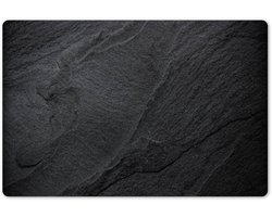 Placemats 45x30 cm - Placemat kunststof - 1 stuk - Beton - Zwart - Industrieel - Borden onderleggers - Decoratie voor op tafel - Keuken tafeldecoratie accessoires - Vinyl onderlegger - Tafelversiering