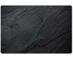 Placemats 45x30 cm - Placemat kunststof - 1 stuk - Beton - Zwart - Industrieel - Borden onderleggers - Decoratie voor op tafel - Keuken tafeldecoratie accessoires - Vinyl onderlegger - Tafelversiering