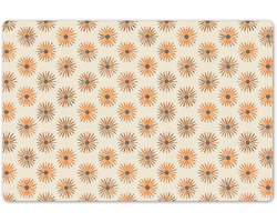 Placemats 45x30 cm - Placemat kunststof - 1 stuk - Madelief - Patroon - Oranje - Borden onderleggers - Decoratie voor op tafel - Keuken tafeldecoratie accessoires - Vinyl onderlegger - Tafelversiering