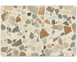 Placemats 45x30 cm - Placemat kunststof - 1 stuk - Stenen - Terrazzo - Decoratie - Tegels - Borden onderleggers - Decoratie voor op tafel - Keuken tafeldecoratie accessoires - Vinyl onderlegger - Tafelversiering