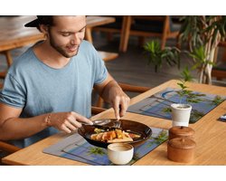 Placemats - 6 stuks - 45x30 cm - Hangmat - Strand - Palmbomen