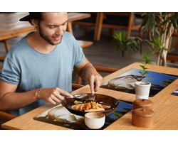 Placemats - 6 stuks - 45x30 cm - Hangmat - Strand - Zon