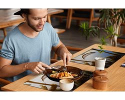 Placemats - 6 stuks - 45x30 cm - Palmboom - Hangmat - Zonsondergang