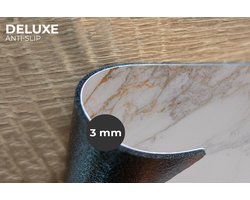 Placemats - 6 stuks - 45x30 cm - Placemat kunststof - Marmer print - Steen - Wit - Goud - Marmerlook - Steen - Luxe - Borden onderleggers - Decoratie voor op tafel - Keuken tafeldecoratie accessoires - Vinyl onderlegger - Tafelversiering