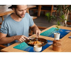 Placemats - 6 stuks - 45x30 cm - Zee - Hangmat - Lucht