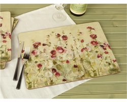 Placemats aquarel klaprozen