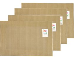 Placemats Hampton - 4x - goud - PVC - 30 x 45 cm