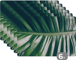 Placemats - Jungle - Tropical - Bladeren - Natuur - Groen - Eettafel - Onderleggers - 45x30 cm - 6 stuks
