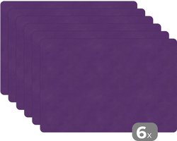 Placemats - Leer - Paars - Keuken - Keuken decoratie - Placemat - 45x30 cm - 6 stuks - Tafelonderzetter