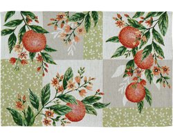 Placemats - oranje fruit - gobelin - 32 x 48 cm