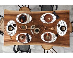 Placemats ovaal - Onderleggers - Ovale placemats - Breien - Naaien - Patronen - Wol - 6 stuks