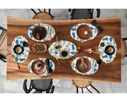 Placemats ovaal - Onderleggers - Ovale placemats - Breien - Patronen - Wol - 8 stuks