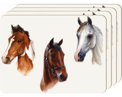 Placemats Paard Cadeau Kurk 29 x 21 cm set van 4.