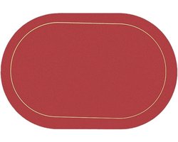 Placemats Set - Tafelonderleggers - Eettafel Beschermen - Ovaal Design - 30 x 45 cm - Rood Geel