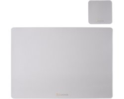 Placemats - Set van 6 Paar - Grijs - Onderzetters - Lederlook - Kunststof - Rechthoekig - Eettafel - Krasbestendig - Waterafstotend