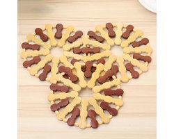 Placemats, tafelmatten, placemats, bamboe kommen, matten, onderzetters, hittebestendige matten, tafelmatten van bamboe, 3 stuks. Rond