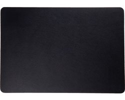 Placemats - Vegan leer - Zwart - 46 x 33 cm - 6 Stuks