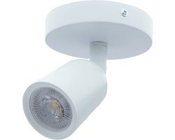 PLAFONDLAMP - 1 LICHTS - MODERNE BADKAMERLAMP - OPBOUWSPOT WIT - 106x106x144mm