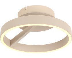 Plafondlamp | 30 cm | Pilota | ingebouwd LED | beige/crème | metaal | design | indirecte verlichting