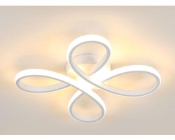 plafondlamp - 30cm - Medium - LED - 30W - 2400LM - 3000K - Warm Licht - met bloemmotief - aluminium - voor slaapkamer, woonkamer, eetkamer, keuken, gang, balkon