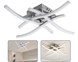 Plafondlamp - 4 LED Golfvormige Plafondlampen - Plafonniere Plafond lamp Woonkamer Slaapkamer of Kinderkamer - Plafonnieres