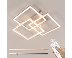 plafondlamp - 62cm - Groot - Dimbaar LED - 40W - 4500LM - met afstandsbediening - 3000K-6500K - vierkante - voor slaapkamer keuken