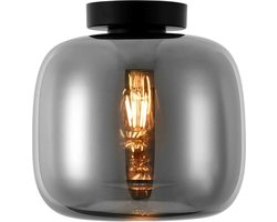 Plafondlamp Artdelight Preston - Ø 24 cm rook glas zwart