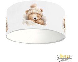 Plafondlamp Beer met muts-sfeerverlichting-kinderkamer-incl diffuser-beer-incl plafondfitting