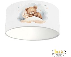 Plafondlamp Beer op wolk-sfeerverlichting-kinderkamer-incl diffuser-beer-incl plafondfitting-wolk