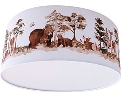 plafondlamp Bosdieren aquarel-bosdieren-kinderkameraccessoires-dieren-kinderkamerdecoratie