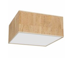 Plafondlamp CORK Wit / Kurk 2xE27