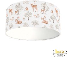 Plafondlamp Hertjes in bos-sfeerverlichting-incl diffuser-kinderkamer-bos-hert-incl plafondfitting