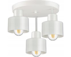 Plafondlamp Industrieel Wit - Retro - Metaal - Woonkamer, Kinderkamer, Slaapkamer - Plafonnière - 3x E27 fitting - excl. lichtbron