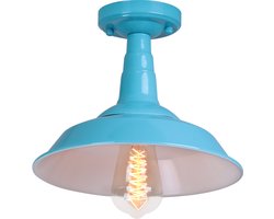 Plafondlamp Industrieel Woonkamer Lampenkap Vintage Keuken Slaapkamer E27 Blauw
