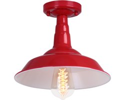 Plafondlamp Industrieel Woonkamer Lampenkap Vintage Keuken Slaapkamer E27 Rood