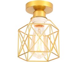 Plafondlamp Industrieel Zeshoek Plafondverlichting Modern Metaal voor Slaapkamer Woonkamer Keuken Goud