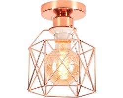Plafondlamp Industrieel Zeshoek Plafondverlichting Modern Metaal voor Slaapkamer Woonkamer Keuken Roze
