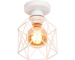 Plafondlamp Industrieel Zeshoek Plafondverlichting Modern Metaal voor Slaapkamer Woonkamer Keuken Wit