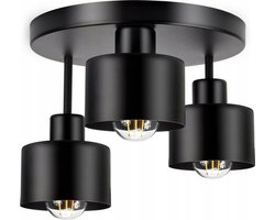 Plafondlamp Industrieel Zwart – E27 – Voor Slaapkamer & Kinderkamer