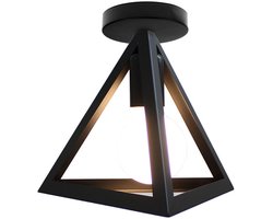 Plafondlamp Industriële Binnen Plafonnière Driehoek voor Woonkamer Keuken Slaapkamer Zwart