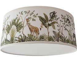 Plafondlamp Jungle  Kinderkamer plafondlamp - Jungle plafondlamp - Lamp voor aan het plafond - Dieren plafondlamp | Diameter 35cm x 15cm hoog | E27 fitting maximaal 40 watt | Excl. Lichtbron